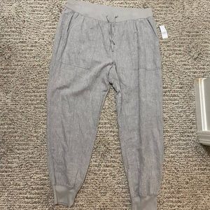 Linen jogger style pants with tags
